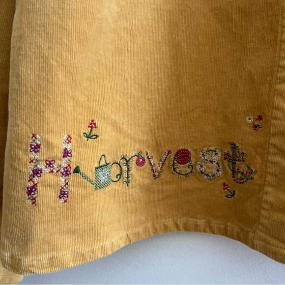 Christopher & Banks Embroidered Button Front Shirt Stretch Corduroy Size XL - Picture 2 of 15